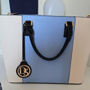 UNC Carolina Blue Elegant Two-Tone Tote Bag 14x11x5 New No Tags